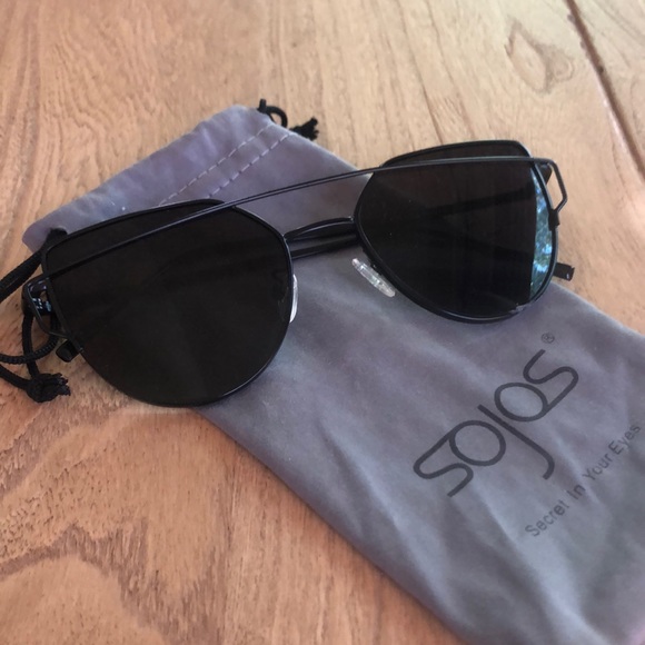 Sojos sunglasses black Twin-Beams Cat Eye - Picture 3 of 7